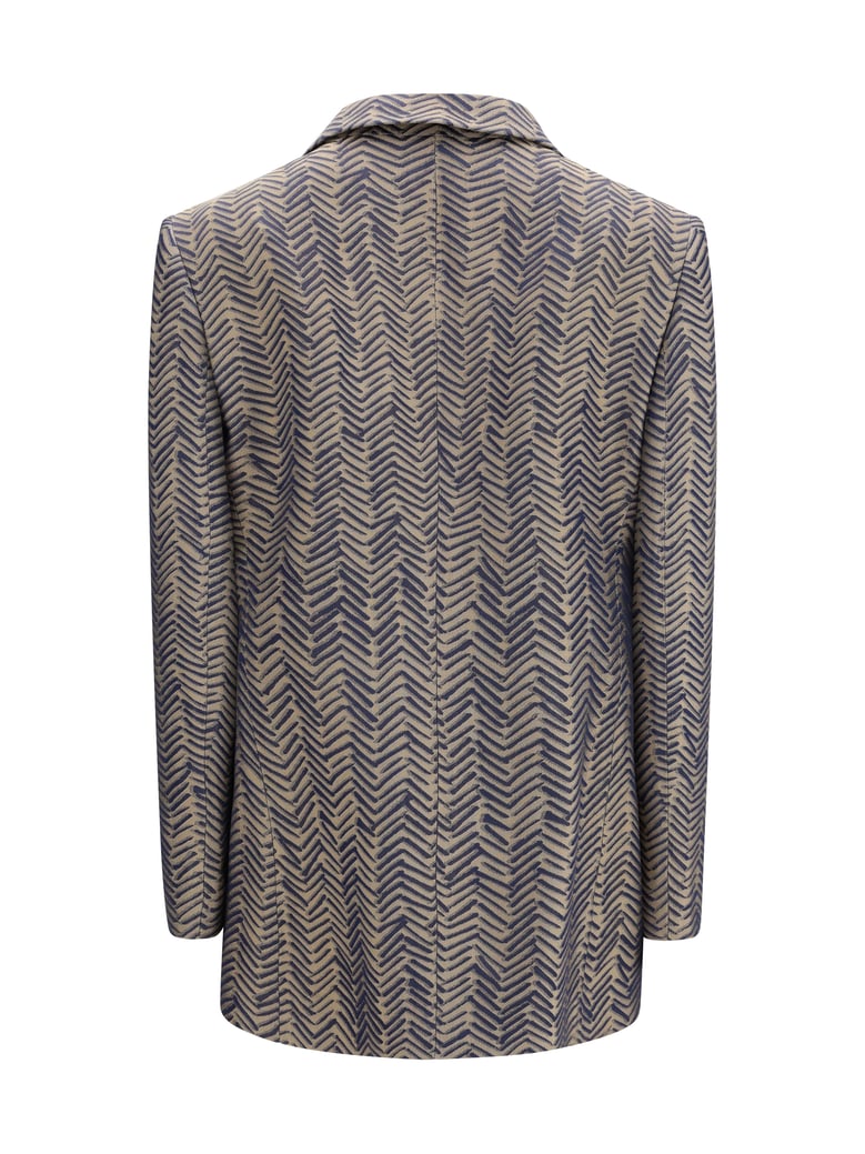 single-breasted jacket chevron jacquard — medieval blue by Selfnex
