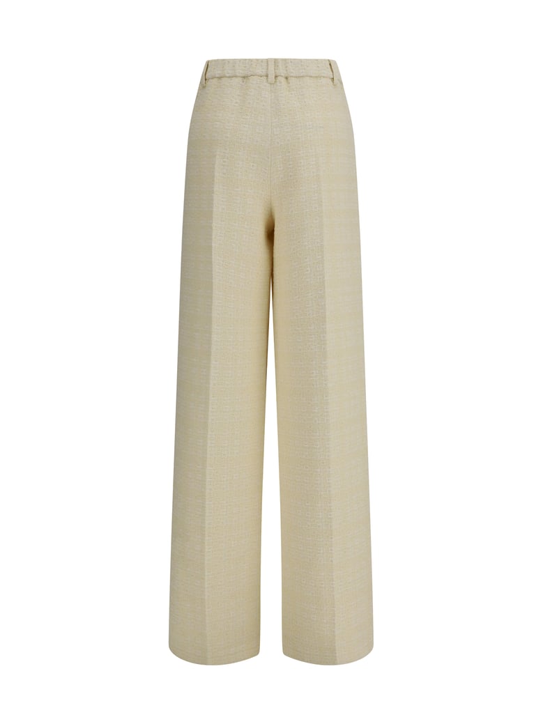 trousers cotton tweed beige/white by Selfnex