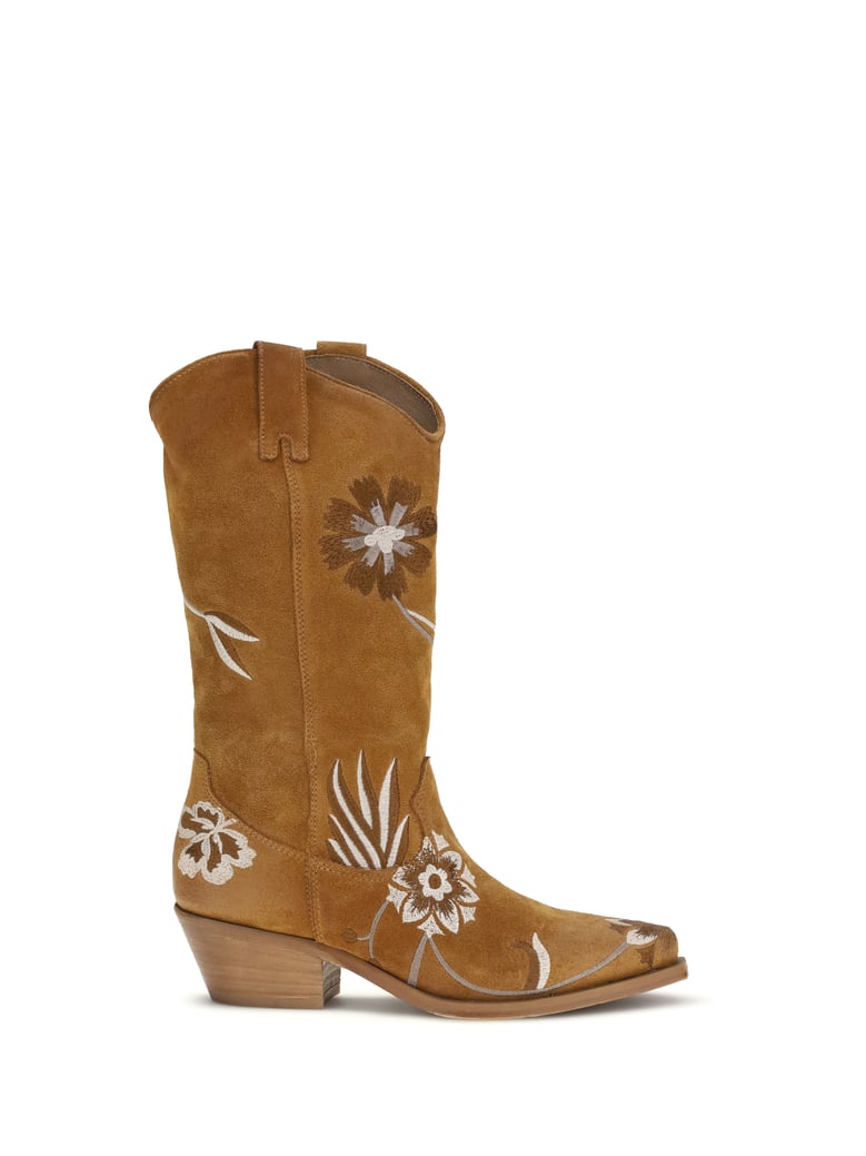 boots texan camel suede by Selfnex