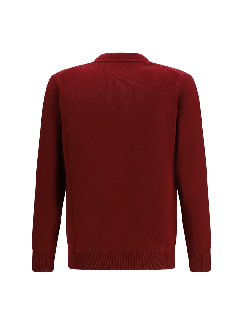 cardigan wool-cashmere red wine/mix by Selfnex