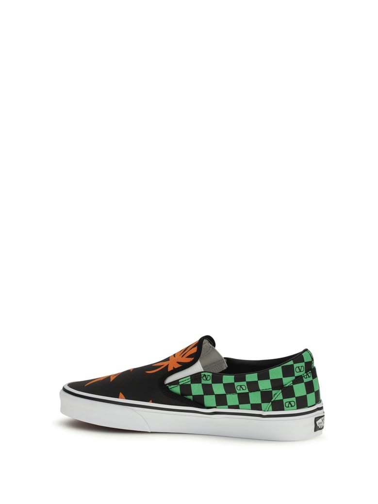 slip-on sneakers orchid black/red/green by Selfnex