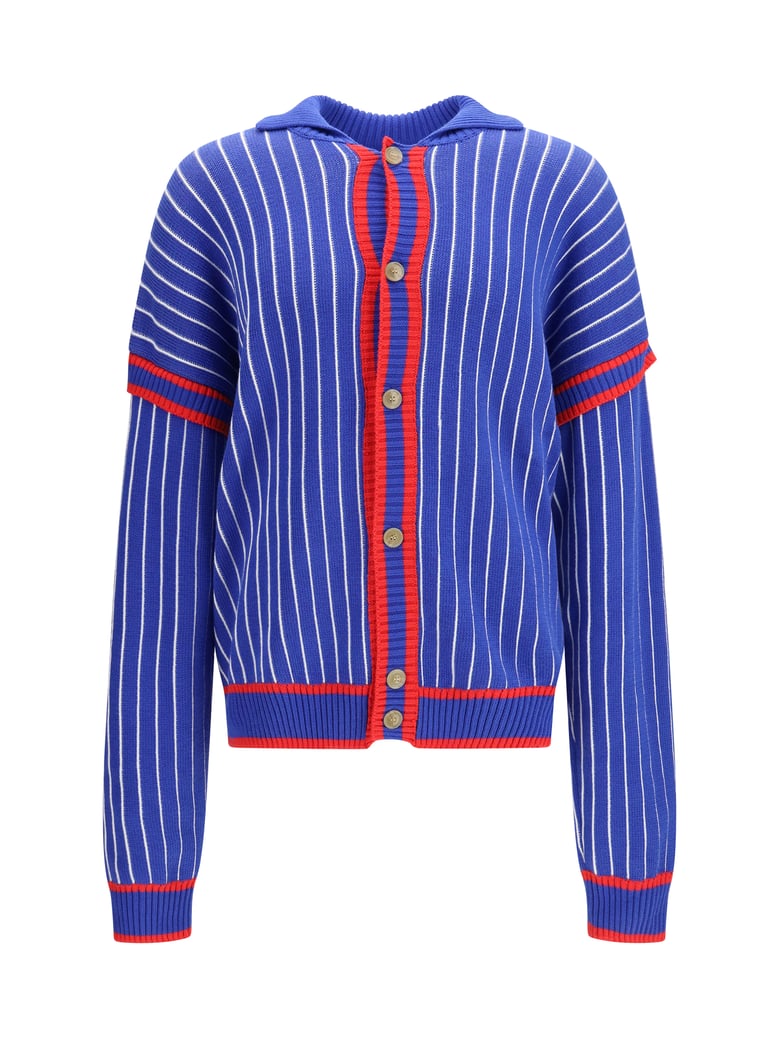 cardigan pinstripe royal blue/red by Selfnex