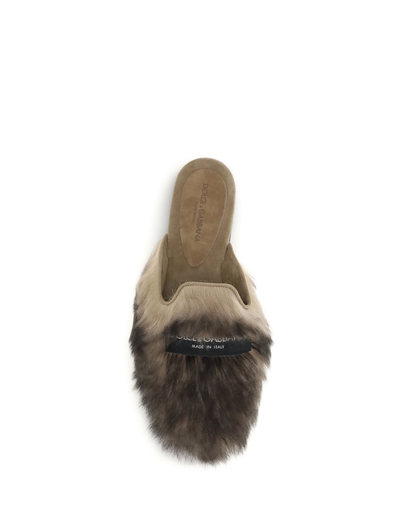 sheepskin mules mahogany by Selfnex