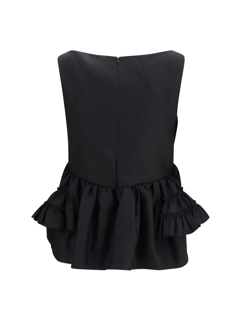 peplum top ruffled black by Selfnex