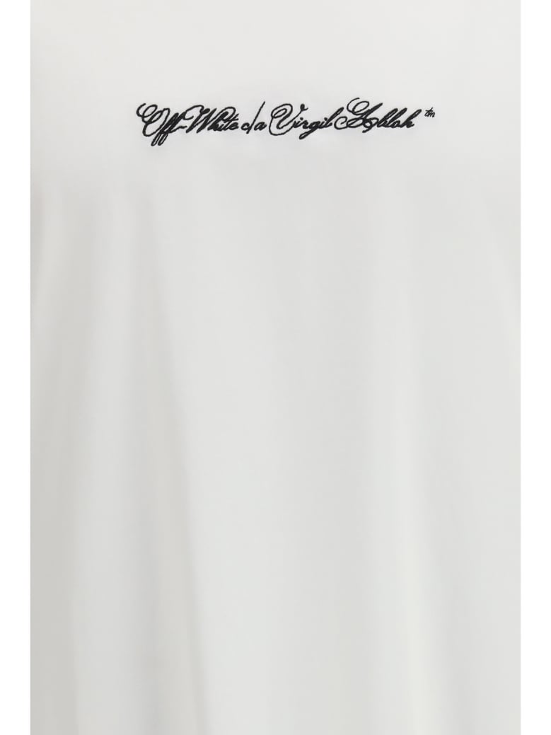 t-shirt script arrow white by Selfnex