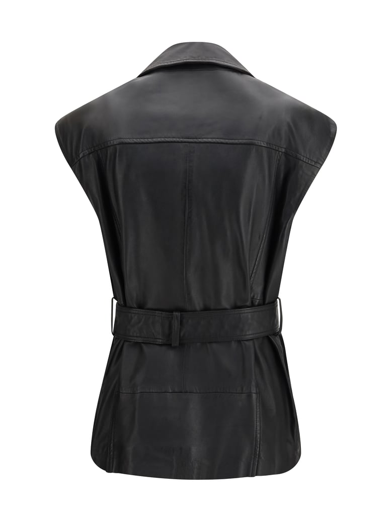 biker vest gypsy black goatskin by Selfnex