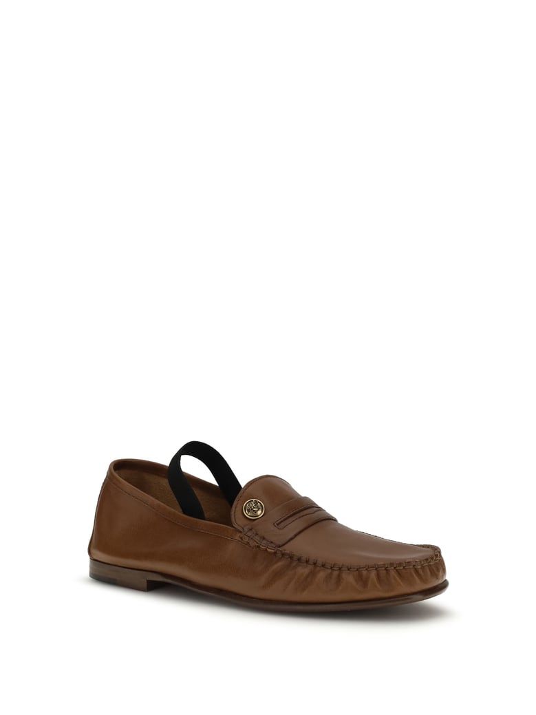 leather loafers brown/gold by Selfnex