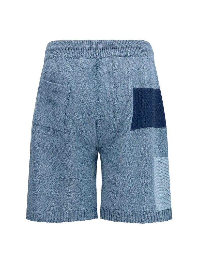 shorts patchwork cotton knit by Selfnex