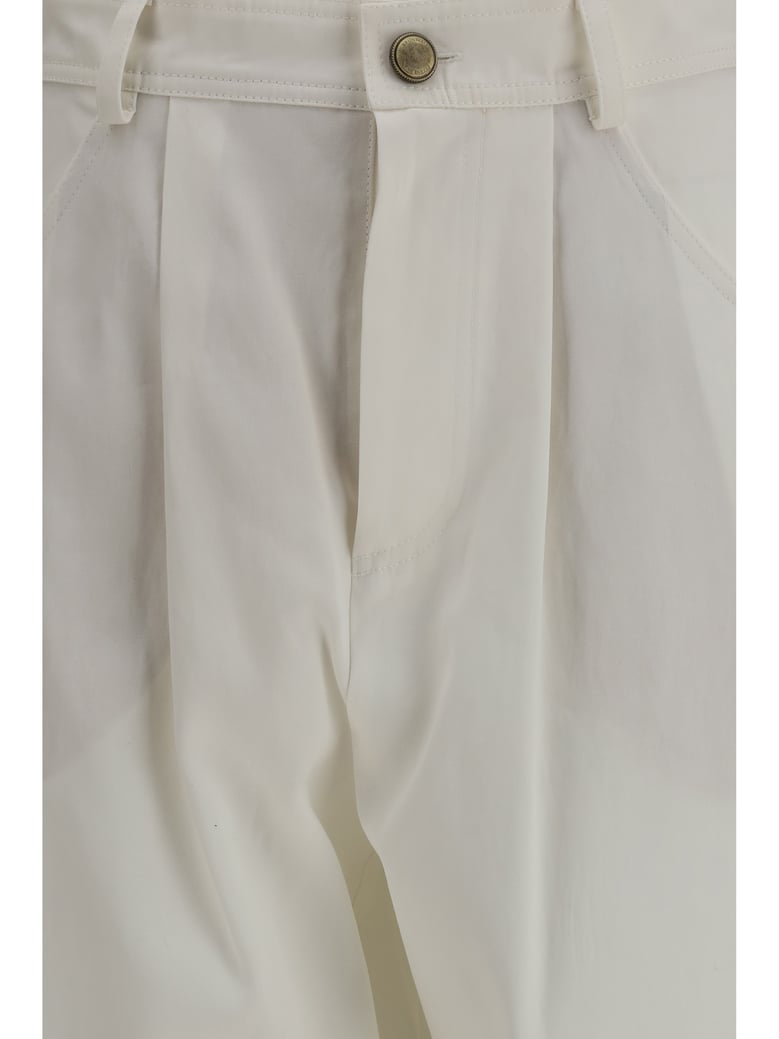 jeans barrel fit white by Selfnex