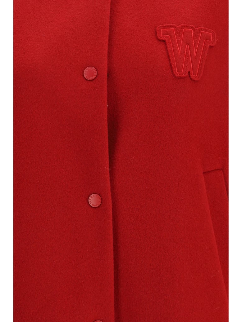 bomber jacket double wool red by Selfnex