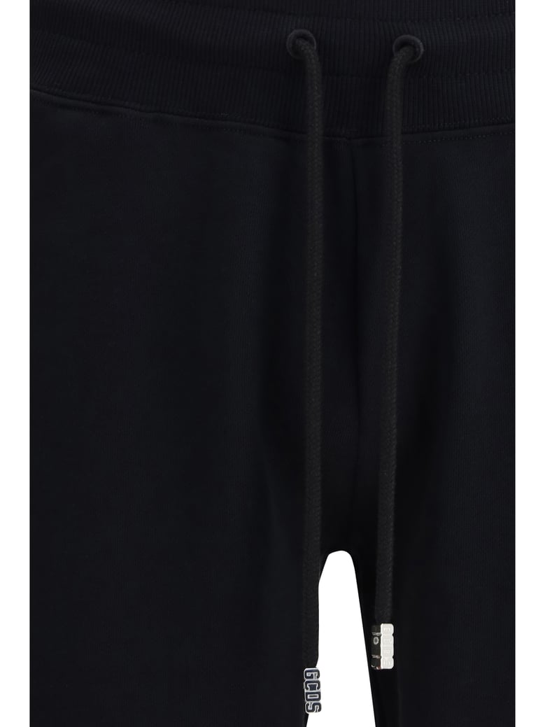 brushed cotton sweatpants black/red by Selfnex