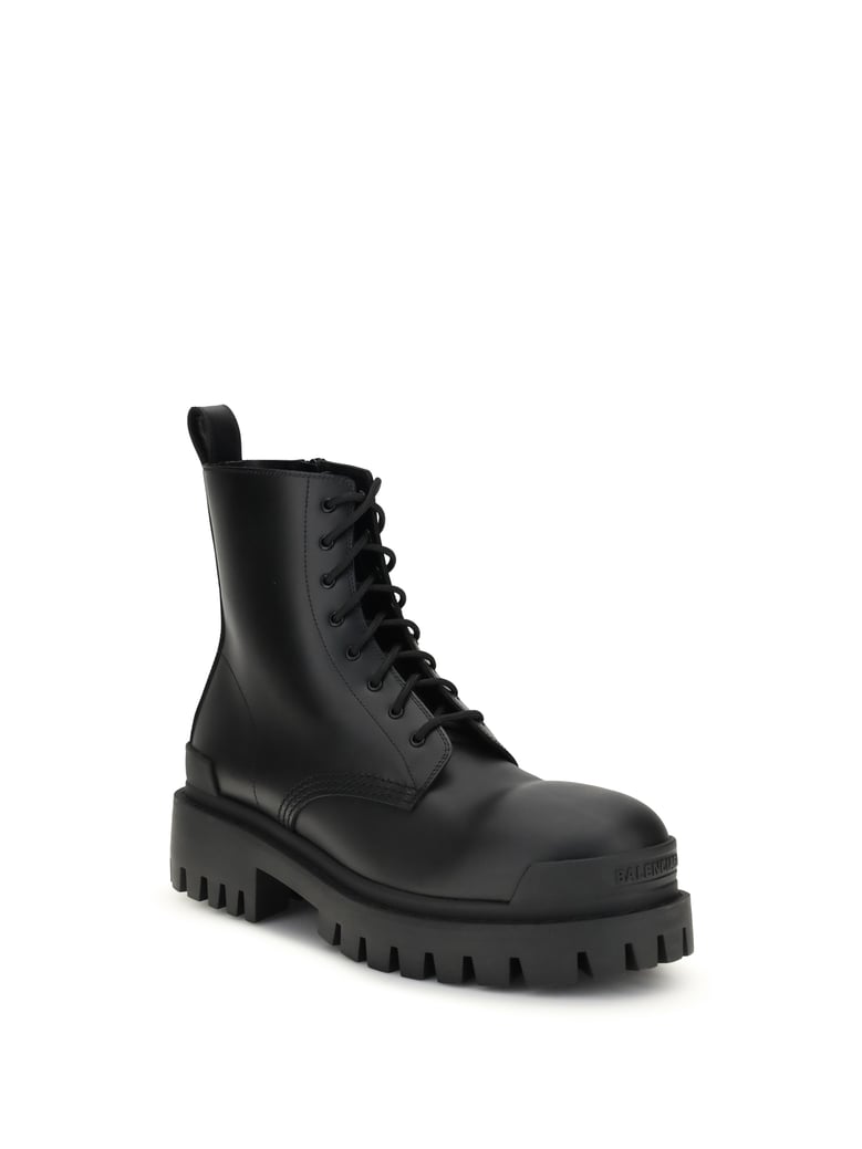 strike lace-up boots in black by Selfnex