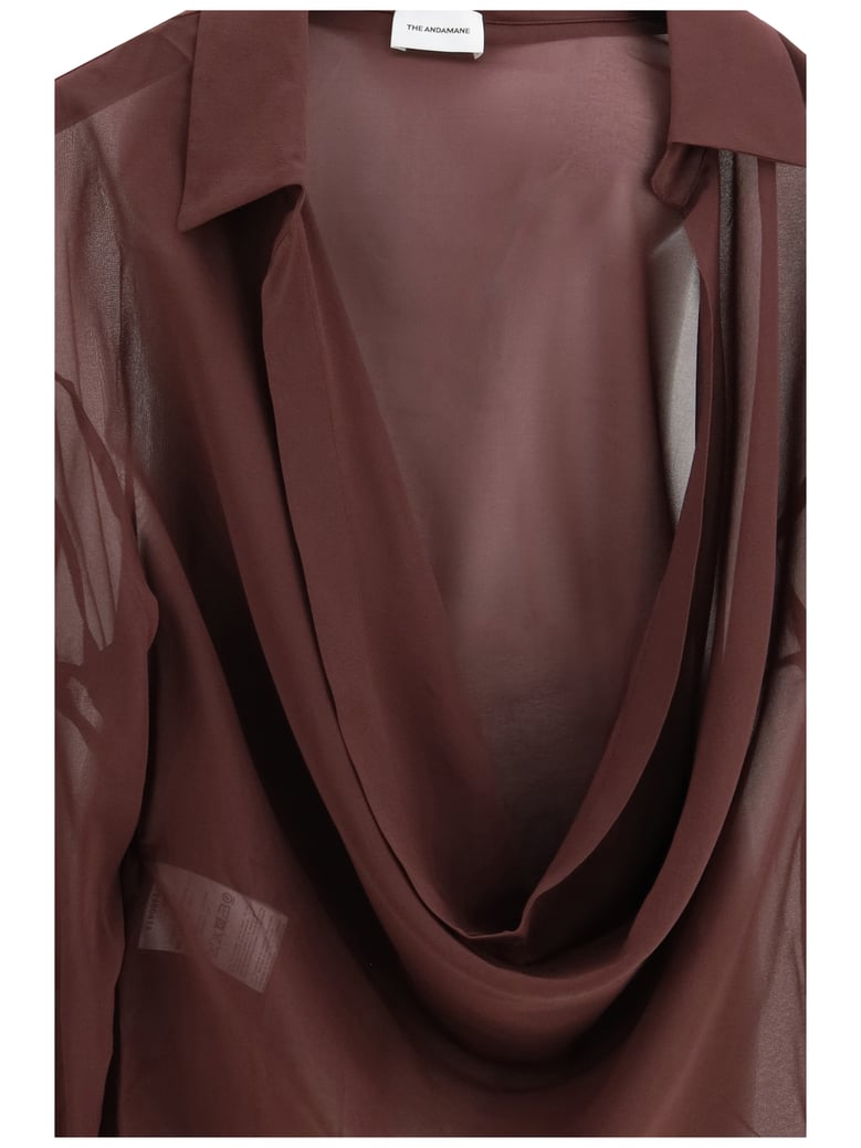 draped shirt aubergine by Selfnex