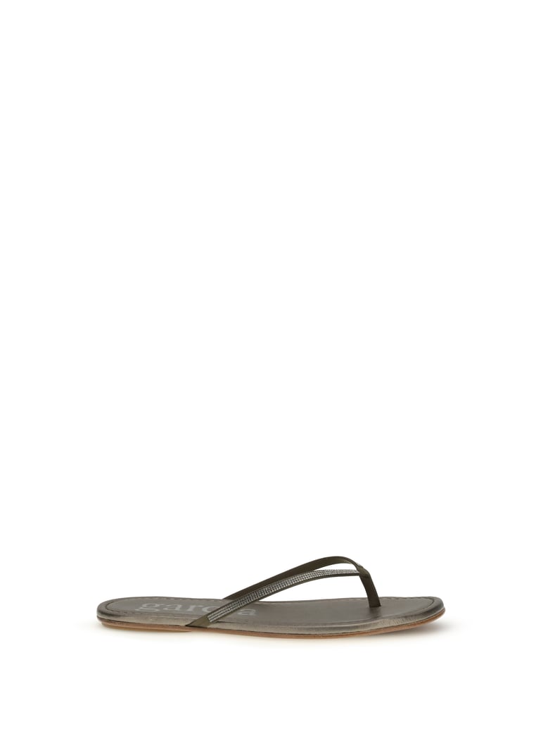 flip-flops olivade satin-greige by Selfnex