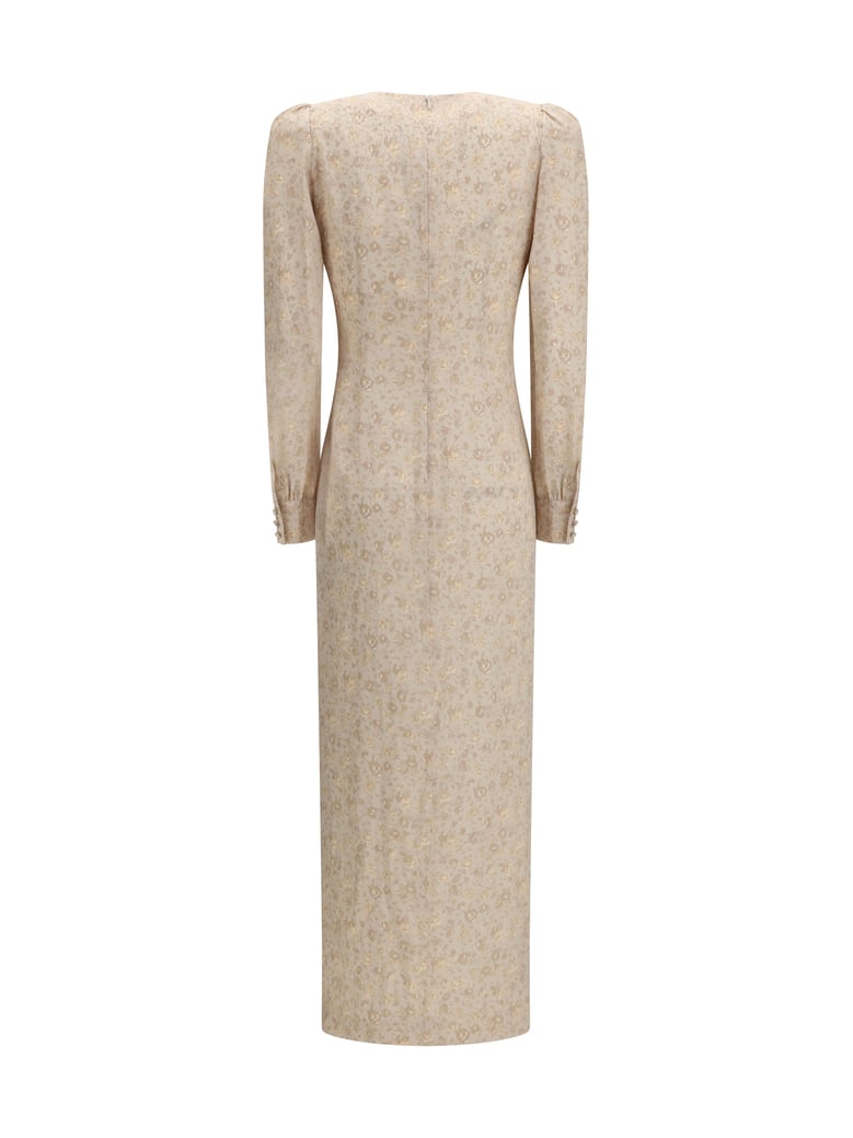 dress draped jacquard cream by Selfnex