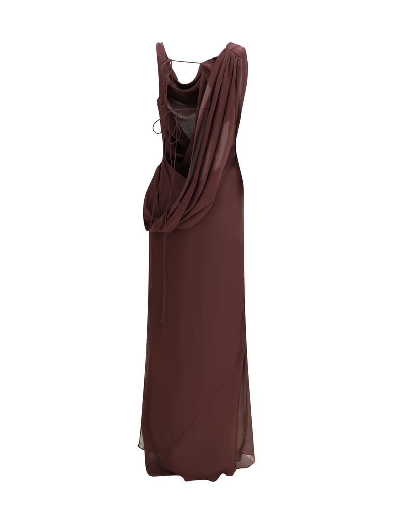 long dress minerva aubergine by Selfnex