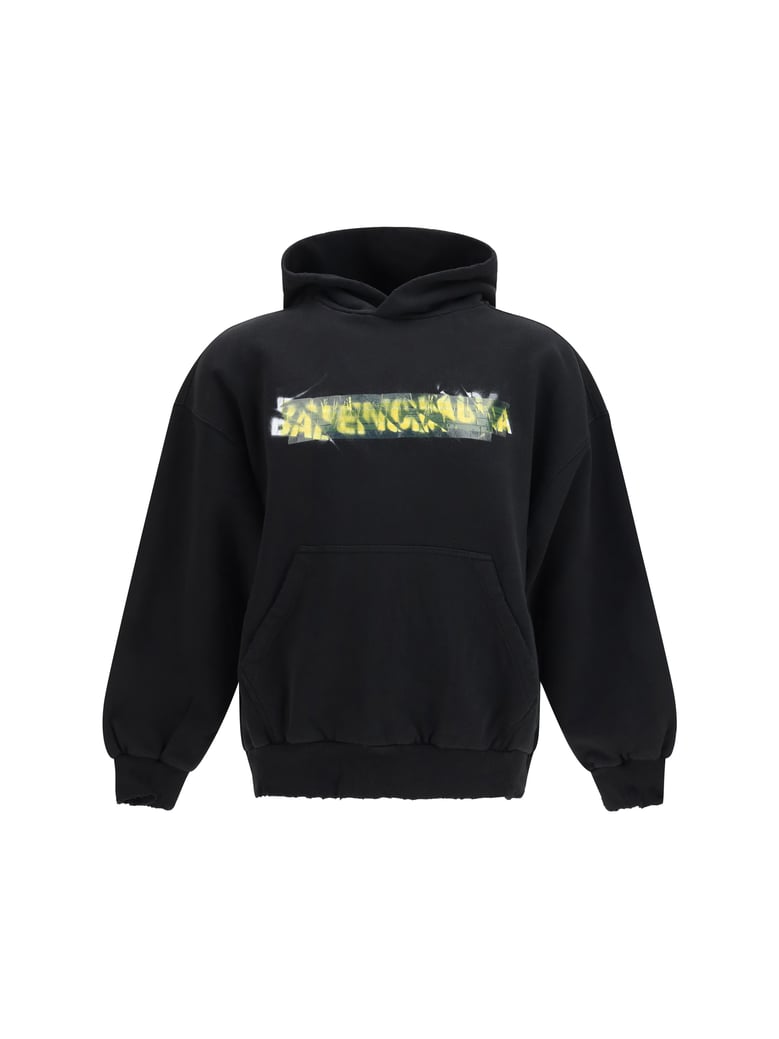 hoodie messy spray black by Selfnex