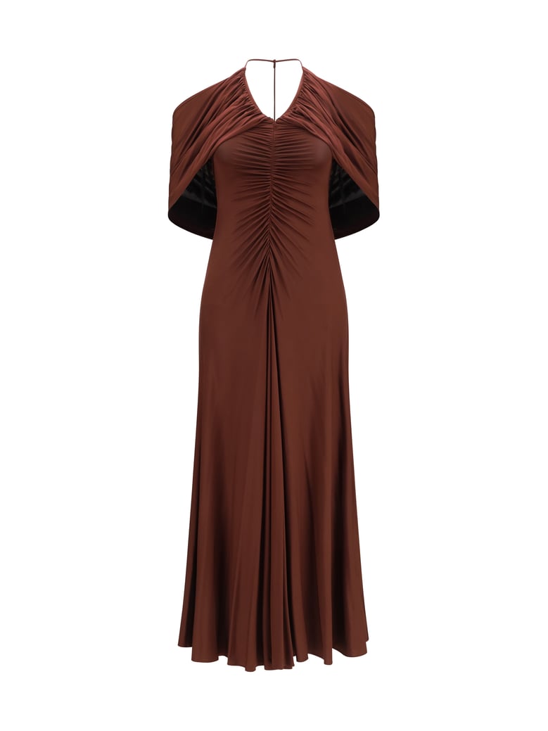 dress jersey midi brown by Selfnex