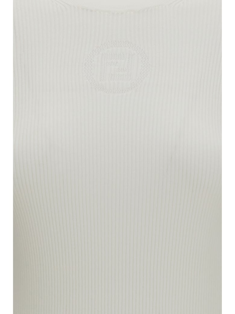 short-sleeve cotton sweater off white by Selfnex