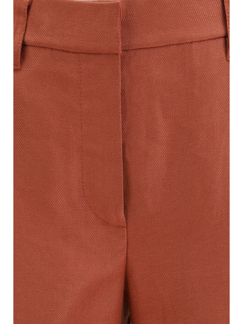 wide-leg linen pants orange flame by Selfnex