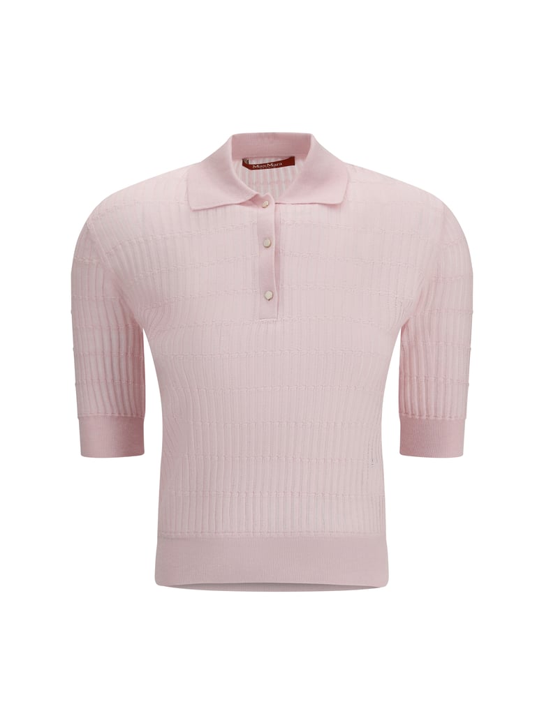 polo shirt polo gallo pink wool & silk by Selfnex