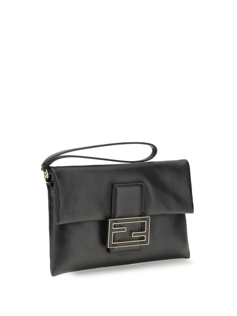 baguette clutch bag black/soft gold by Selfnex