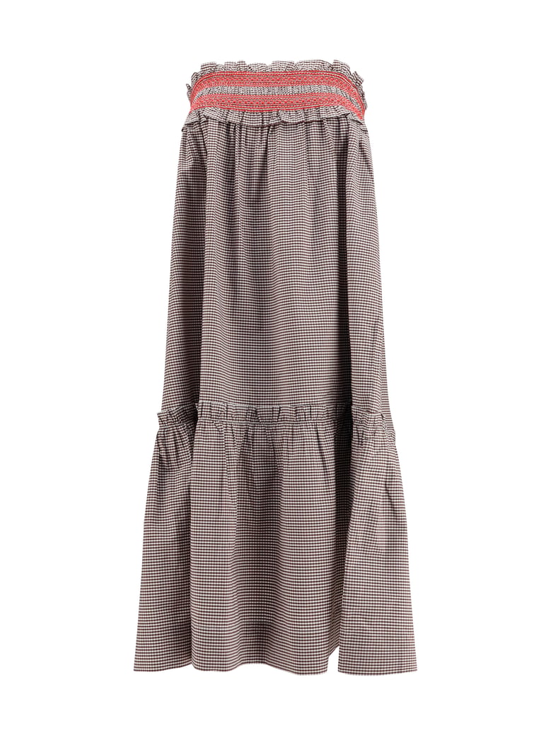 skirt, checked cotton by Selfnex