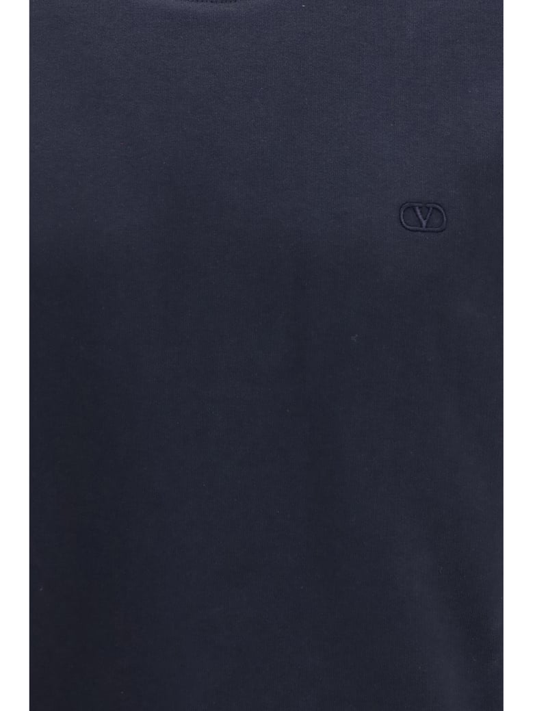 cotton sweatshirt vlogo navy by Selfnex