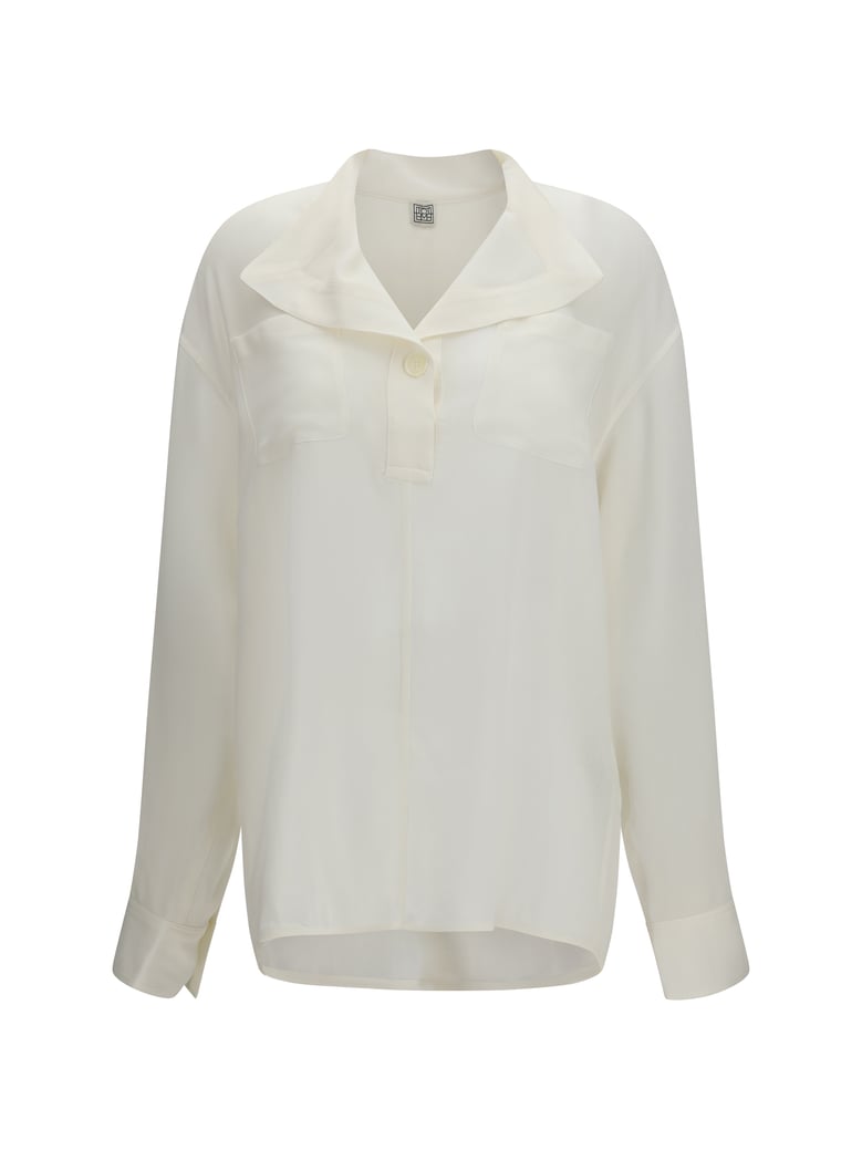 shirt layered collar milk by Selfnex