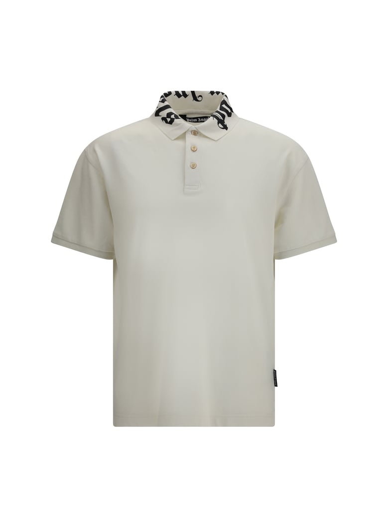 polo shirt neck logo off-white/black by Selfnex