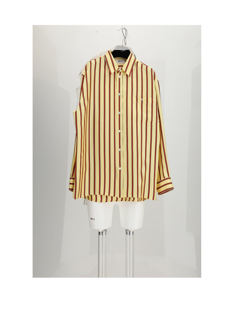 oversized shirt silk yellow/red/black by Selfnex