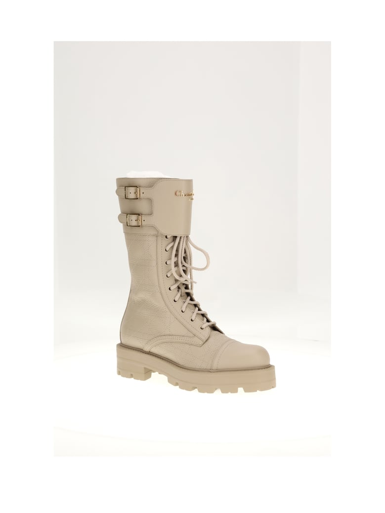 boots d-trap low beige calf leather by Selfnex