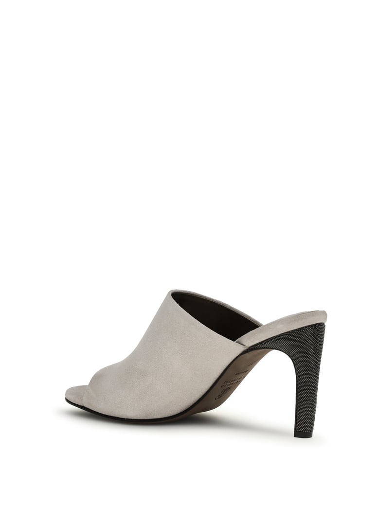 mules suede bone by Selfnex