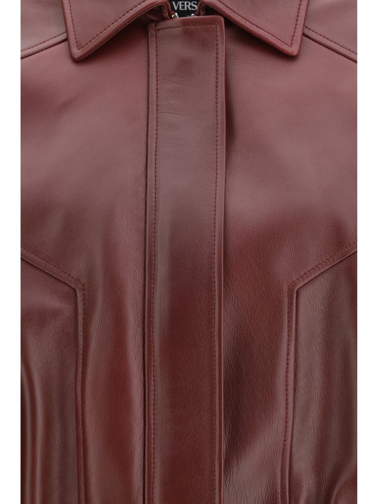 leather jacket dark burgundy by Selfnex