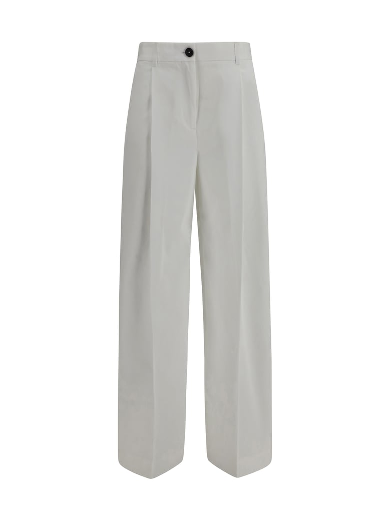 tailored cotton pants white by Selfnex