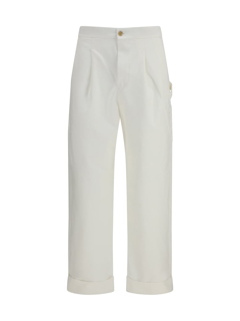 carpenter pants cotton white by Selfnex