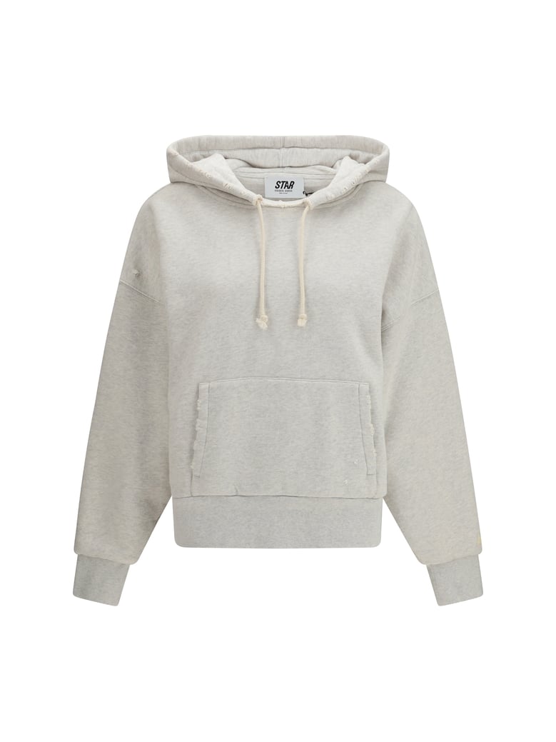 hooded sweatshirt star vintage grey melange by Selfnex