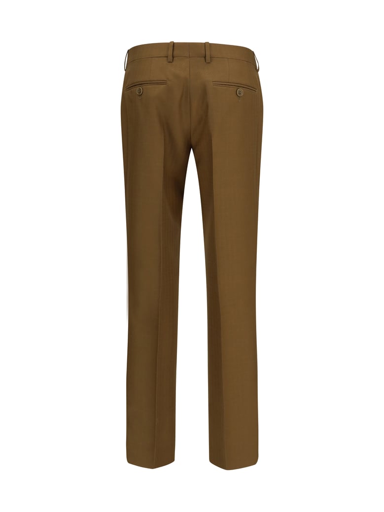tailored pants hazelnut brown stripe by Selfnex