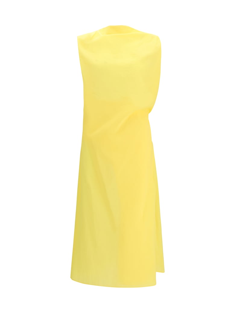 dress drapped midi yellow by Selfnex