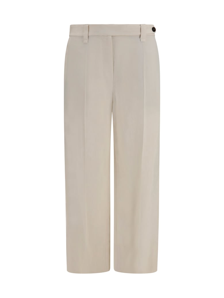 cigarette pants viscose-linen cream by Selfnex