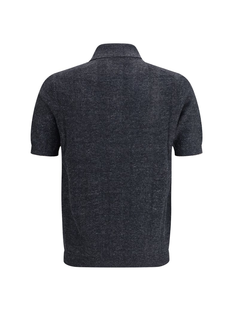 cotton polo shirt lignite/hazelnut by Selfnex