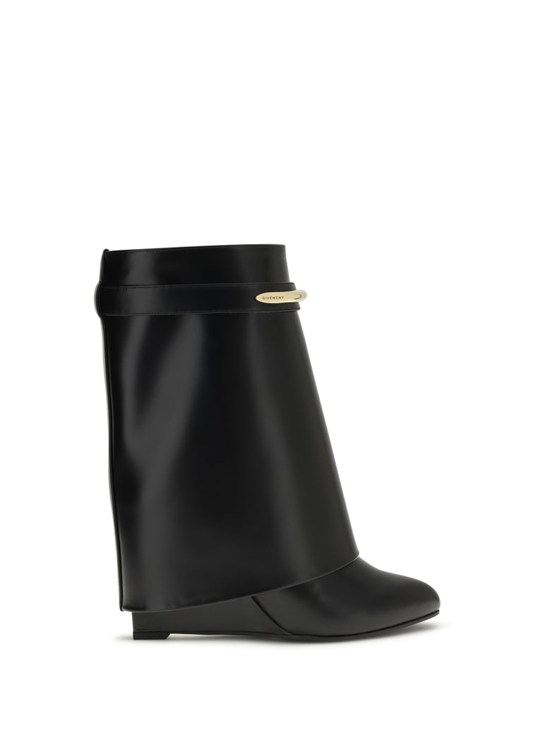 ankle boots shark leather black by Selfnex