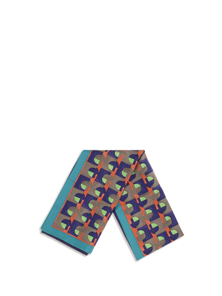 scarf geometric print silk by Selfnex