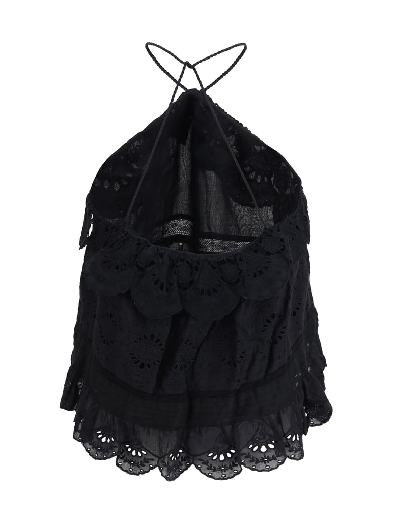 ruffle top prisha black by Selfnex