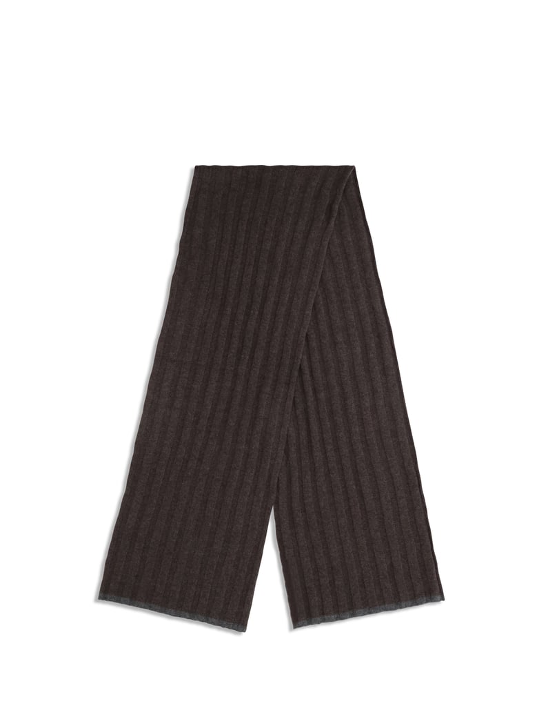 scarf ribbed cashmere brown by Selfnex