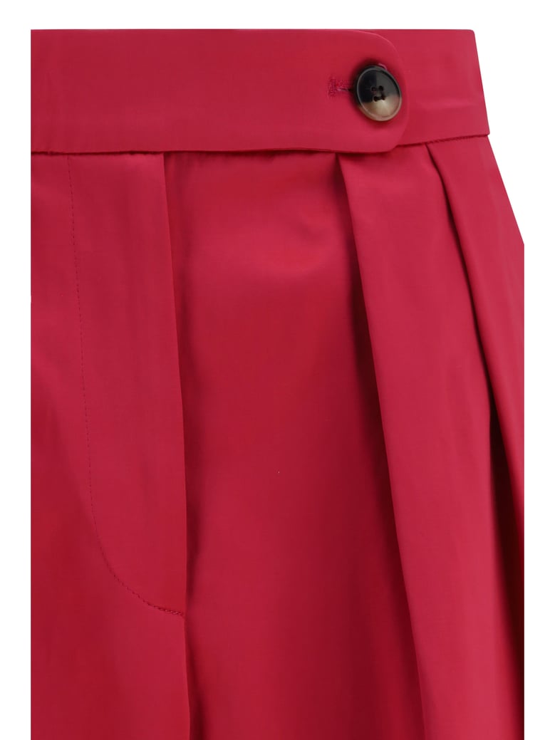 wide pleated pants fuchsia by Selfnex