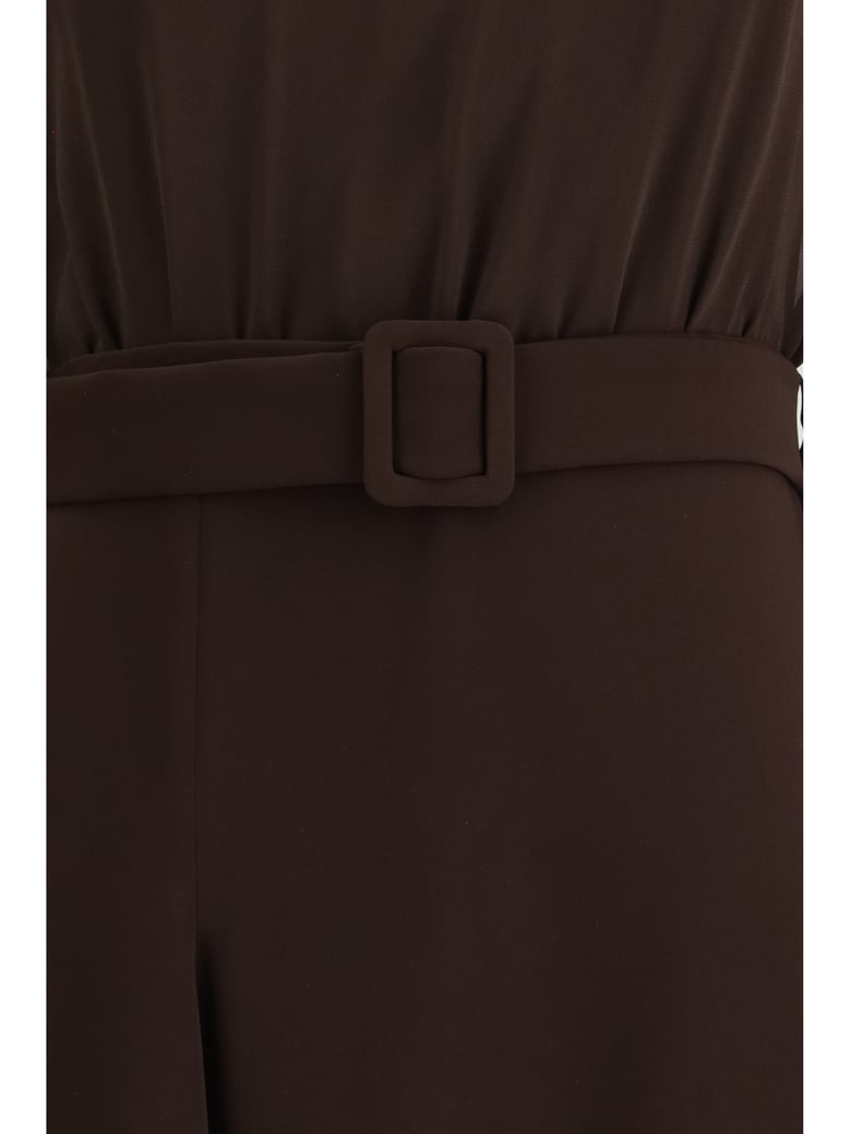 long belted dress brown by Selfnex