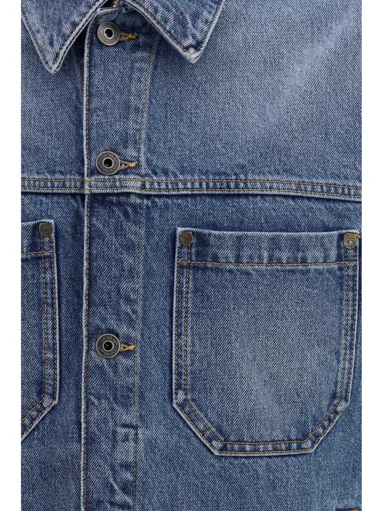 denim jacket half arrow light medium blue by Selfnex