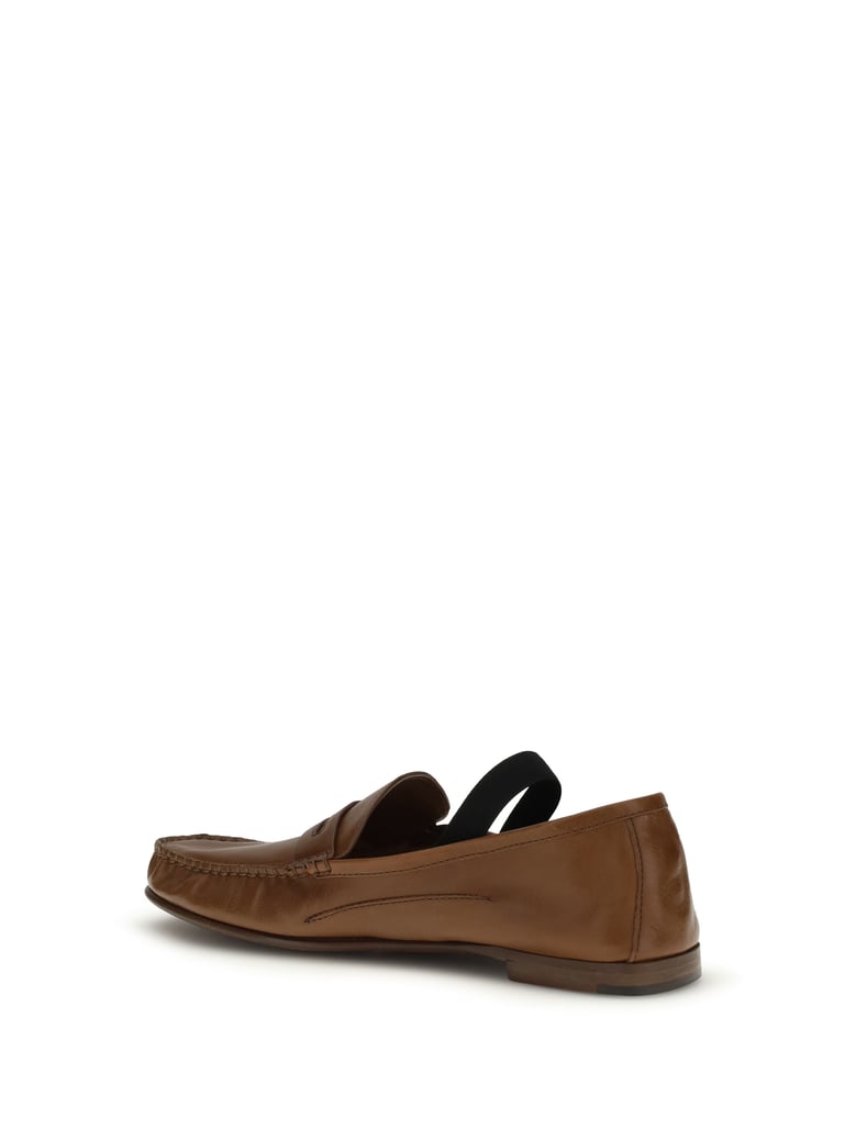 leather loafers brown/gold by Selfnex