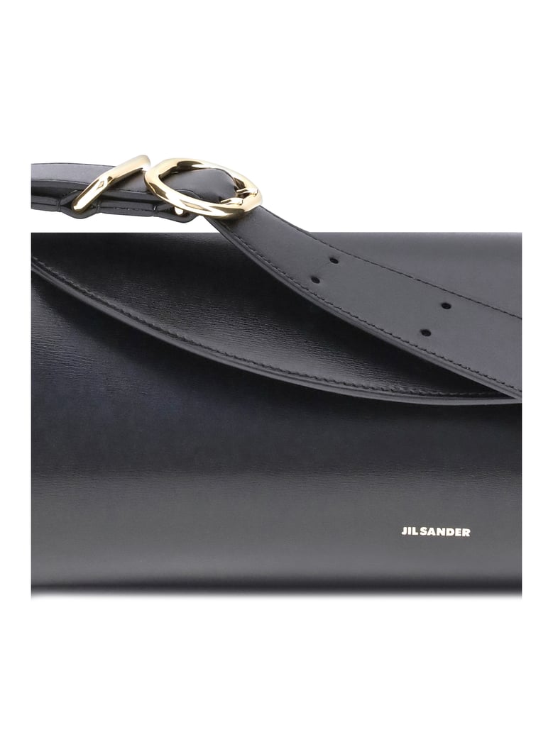 shoulder bag cannolo black calf leather by Selfnex